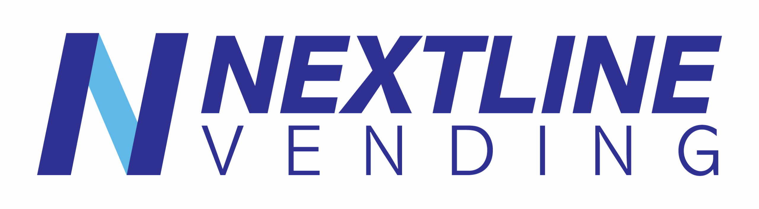 Nextline Vending logo with bold blue N badge and company name